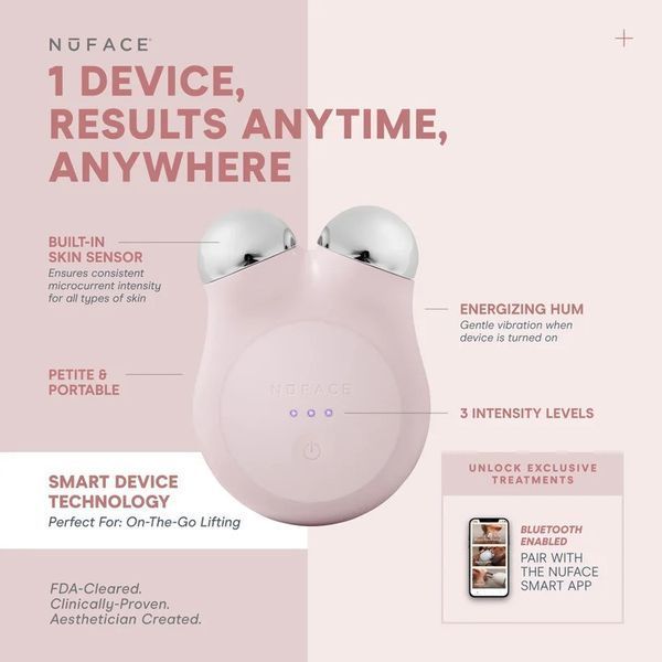 Набір для мікрострумової терапії NuFace Mini+ Starter Kit - Violet Dusk 117785 фото
