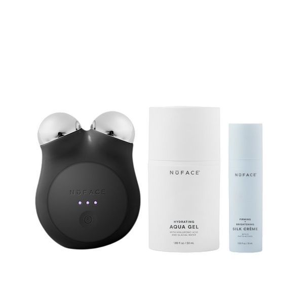 Набір для мікрострумової терапії NuFace Mini+ Starter Kit - Midnight Black 117786 фото