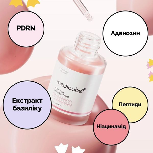 Пептидна сироватка для обличчя Medicube PDRN Pink Peptide Serum 30 мл 117808 фото