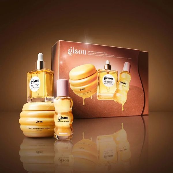 Подарочный набор Gisou On-The-Go Honey Hair Trio (парфюм для волос 15 мл + масло для волос 20 мл + маска для волос 75 мл) 117963 фото