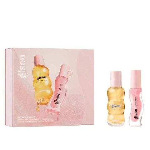 Подарочный набор Gisou Sparkle & Spritz (парфюм для волос 15 мл + масло для губ 8 мл) 117962 фото