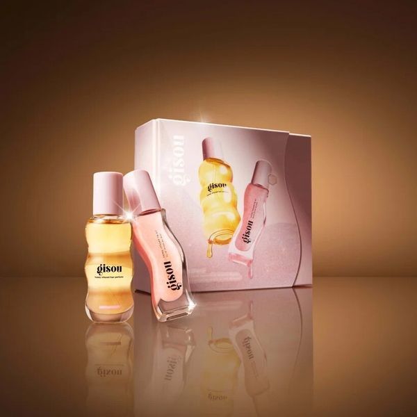 Подарунковий набір Gisou Sparkle & Spritz (парфум для волосся 15 мл + олія для губ 8 мл) 117962 фото
