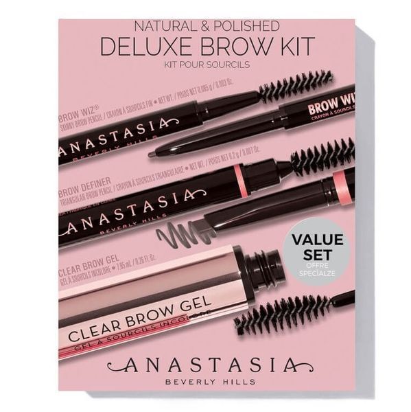 Набір для брів Anastasia Beverly Hills Natural Polished Deluxe Brows Kit Taupe 117105 фото