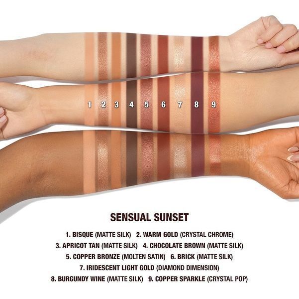 Палетка тіней для повік Charlotte Tilbury Charlotte's Palette Of Beautifying Eye Trends - Sensual Sunset 117664 фото